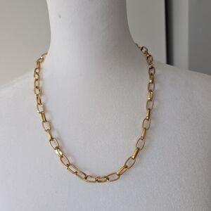 NWOT Gold Tone Paper Clip Unbranded Fashion Necklace